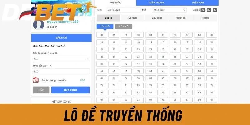 Lô đề 2 Lô đề truyền thống tại DEBET với tỷ lệ thưởng hấp dẫn