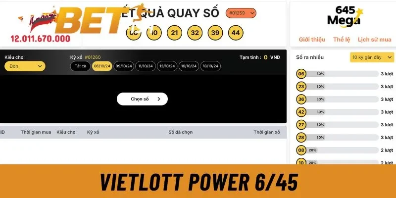 Xổ số 3 Vietlott Power 6/45 thu hút sự chú ý của đông đảo người chơi